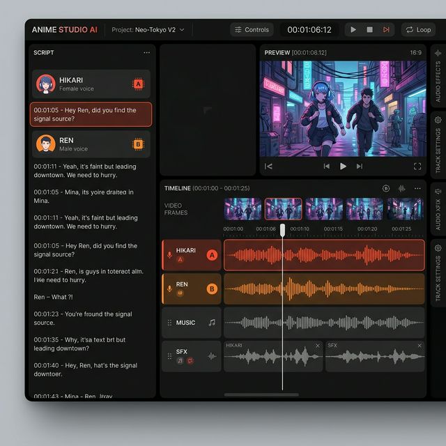 Audio Workstation with Timeline Sync